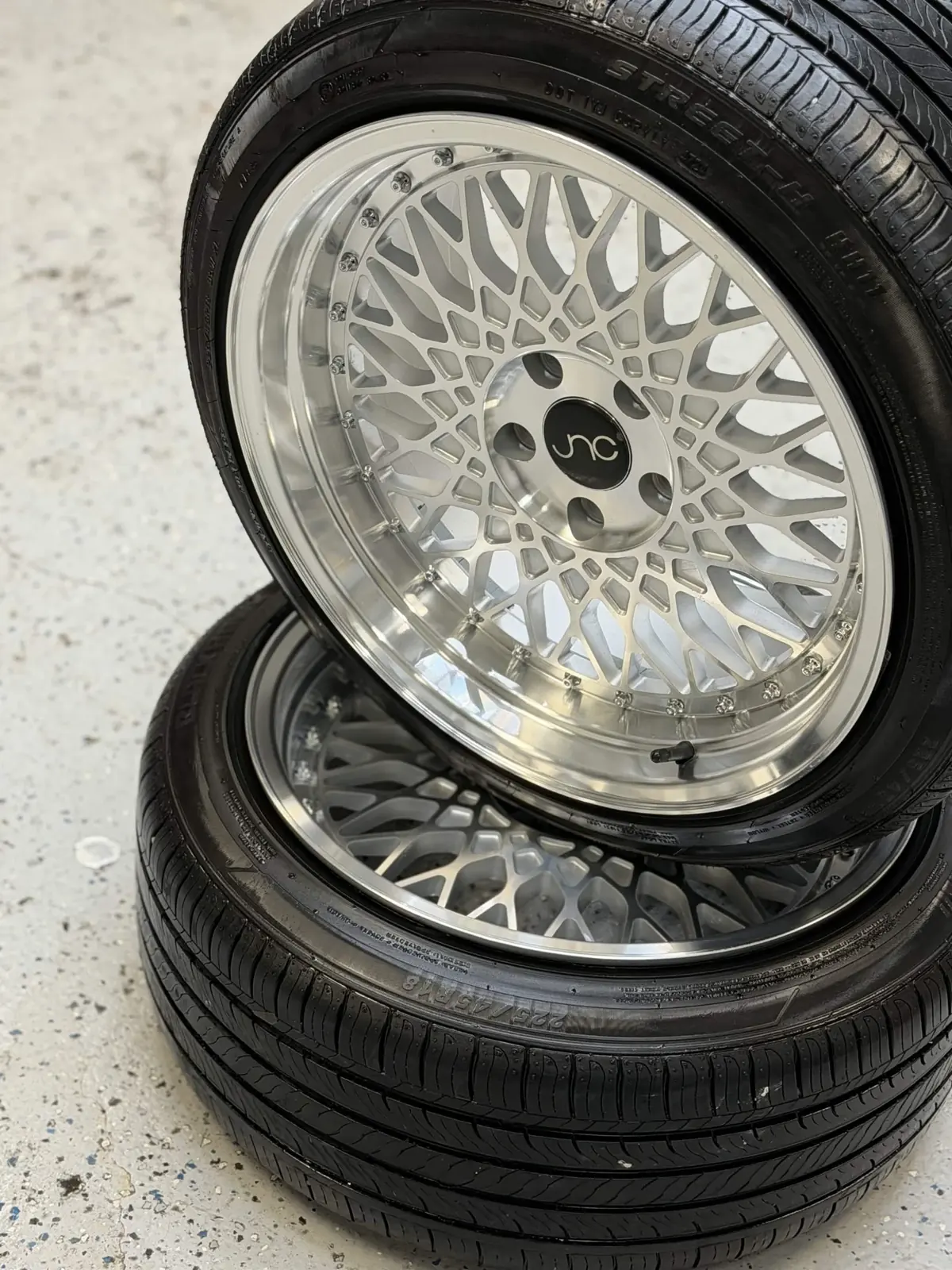 Polished JNC mesh wheels