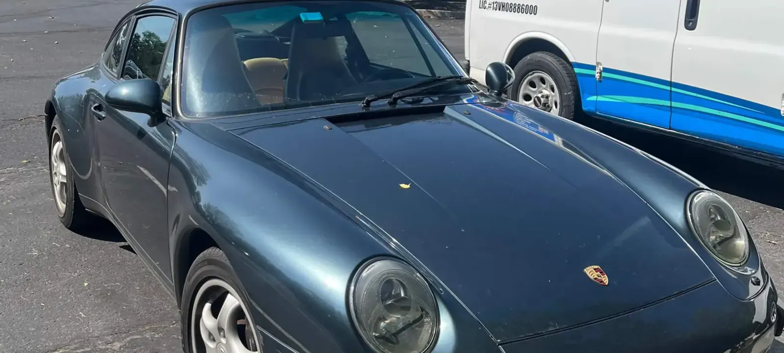 Before: Porsche 993 with dull, dirty paint