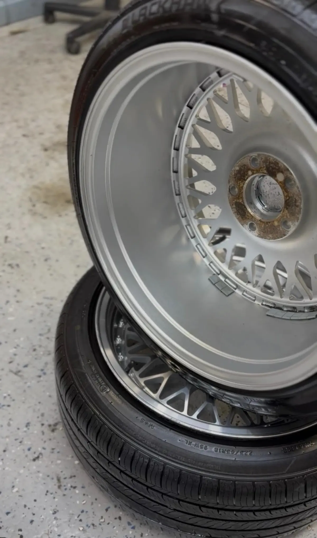 Wheel barrel cleaned inside